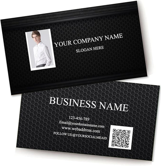 500 pcs Full Color Custom 2 Sides Printed Business Card Custom with Your Logo Two-Sided Design,Personalized Name Card, 3.5" x 2"Business Card No Additional Charge