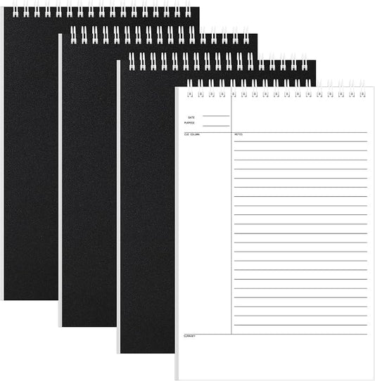 Cholemy 4 Pack Steno Notebooks, 6x9 Inches, 320 Sheets (80 Sheets/pad) Notes Notebook Top Spiral Ruled Writing Pads for School Office Business Students Teachers & Note Taking