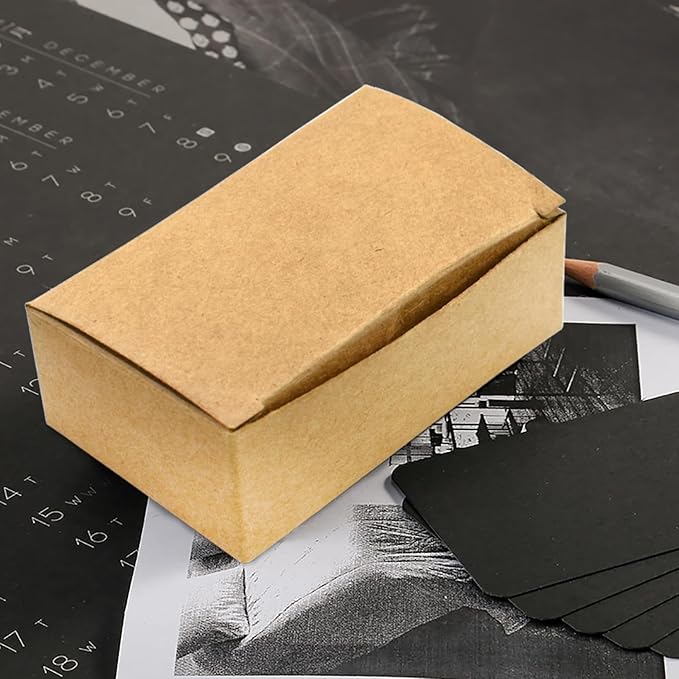 VANRA 300 Small Blank Cards 3.5x2 inches Color Cardstock Study Flash Cards Index Cards, Unruled with Rounded Corners (Black, 300/Pack)