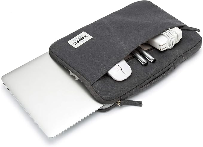 Kinmac 360° Protective Laptop Sleeve Case Bag Cover with Handle for MacBook Air 15 inch, and 15 inch-15.6 inch HP,Lenovo,Dell,ASUS,Acer Notebook Computer (Grey)