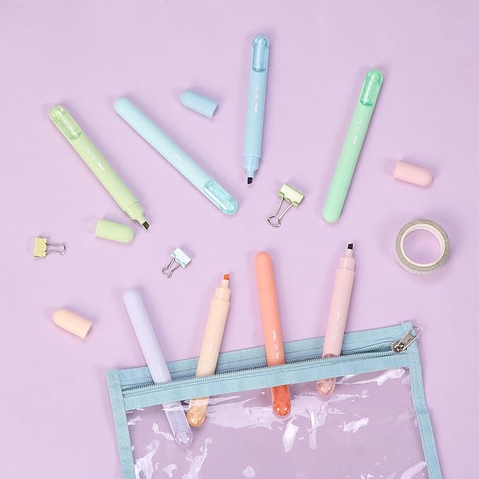 Mr. Pen- Aesthetic Highlighters, 8 Pack, Pastel Colors, Cute Highlighters Assorted Colors for Journaling, Highlighting, Underlining, Fast Dry, Back to School Supplies