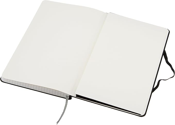 Amazon Basics Classic Grid Notebook for Writing and Note Taking, Hardcover, Graph Ruled, 240 Pages, 5" x 8.25", Black