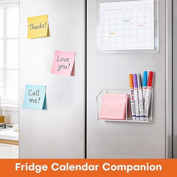 Magnetic Dry Erase Marker Holder, Magnetic Pen Holder Perfect for Refrigerator, Whiteboard, Pens, Pencils,Refrigerator and Locker Accessories