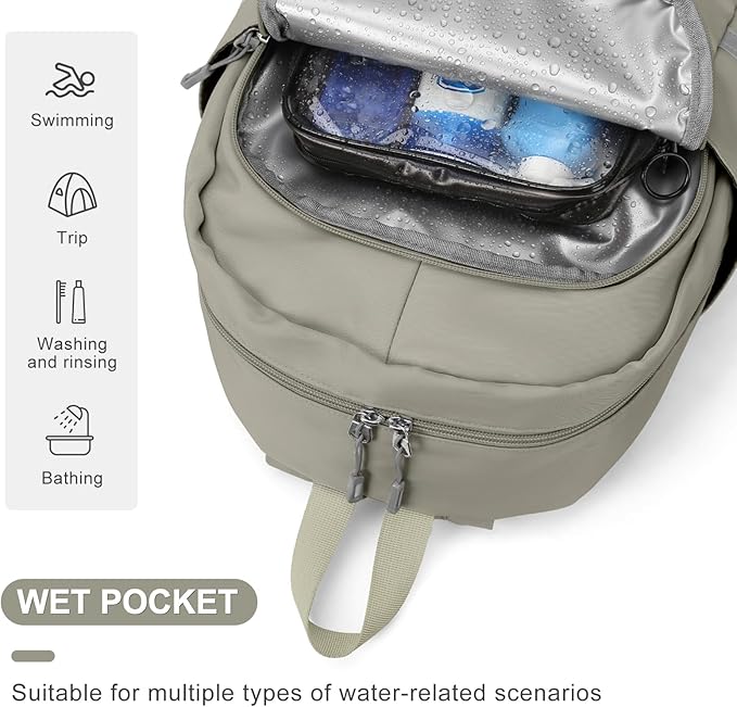 coofay Gym Backpack For Women Waterproof Backpack With Shoe Compartment Lightweight Travel Backpack Workout Sports Backpacks Large Gym Bag