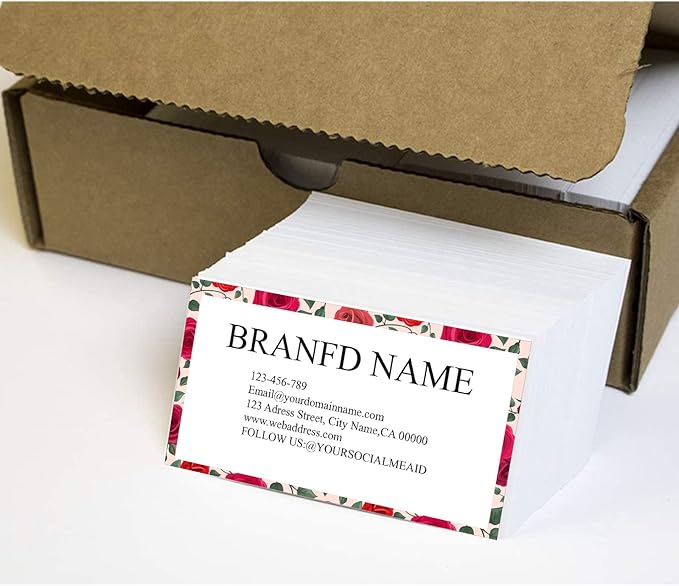 Personalized Design Business Card 3.5" x 2" 200 pcs - Recycled or Matte Card Stock - Custom Premium Business Cards with Logo Two-Sided, High-end 500 pcs