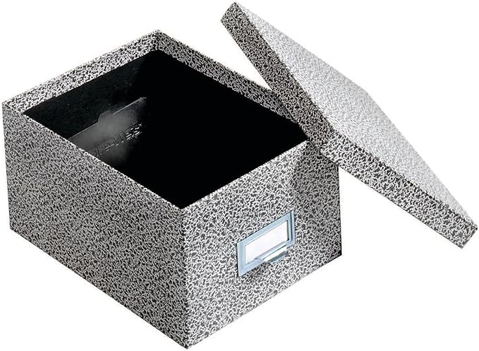 Globe-Weis/Pendaflex Fiberboard Index Card Storage Box, 5 x 8 Inches, Black Agate (95 BLA)