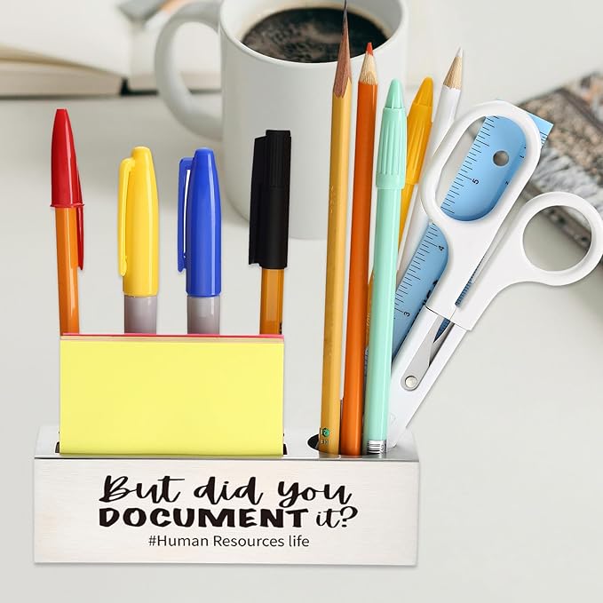 Funny HR Thank You Gift, Human Resources Office Humor Appreciation Gift, Sarcastic Workplace Desk for HR Professionals, Recruiters Compliance Teams, Office Pencil Holder for Desk SD290