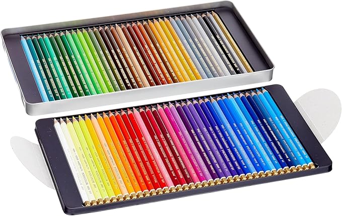 Koh-I-Noor Polycolor Drawing Pencil Set, 72 Assorted Colored Pencils in Tin, 1 Each (FA3827)