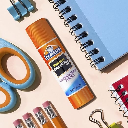 Elmers Washable Disappearing School Glue Sticks, 0.21 Purple Glue Stick (6 Pack)