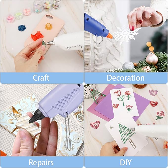Manarty Black Hot Glue Sticks, 24PCS Mini Size 0.27" Dia x 8" Long Hot Melt Glue Stick Colored, All Temperature Adhesive EVA Glue Sticks for Repairing Sealing Stamp DIY Art Craft Decoration
