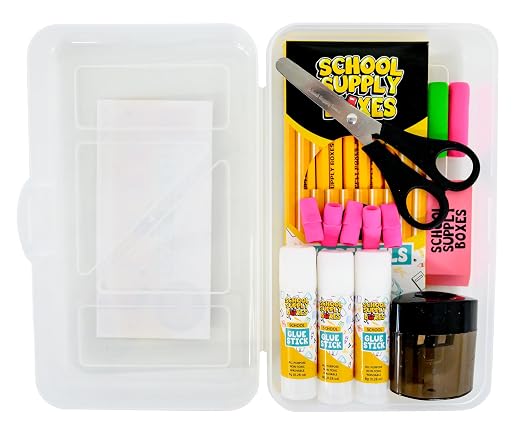 Back to School Supply Box (Pallet - 320 Boxes) - Grades K-5 Back to School Supplies - 32 Piece Kit Includes Markers, Crayons, Pencils, Scissors, Folders, Glue Sticks, Notebook, and Composition Book