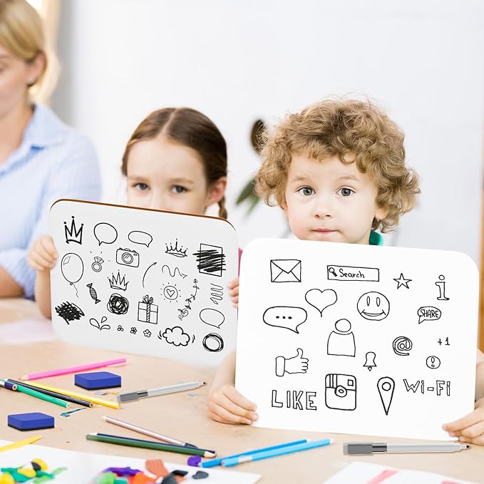 3 Pack Small White Board Dry Erase 5x7 Inch Mini Whiteboard Small Dry Erase Board with Markers Erasers Double Sided Dry Erase Lapboards for Students Teachers School Supplies Meeting Voting (3)