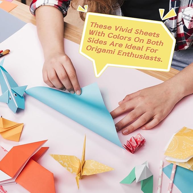 200 Sheets of Black Origami Paper,6x6 inch Double Sided Color, kit for kids,Colored Paper Kit Gifts for Beginners