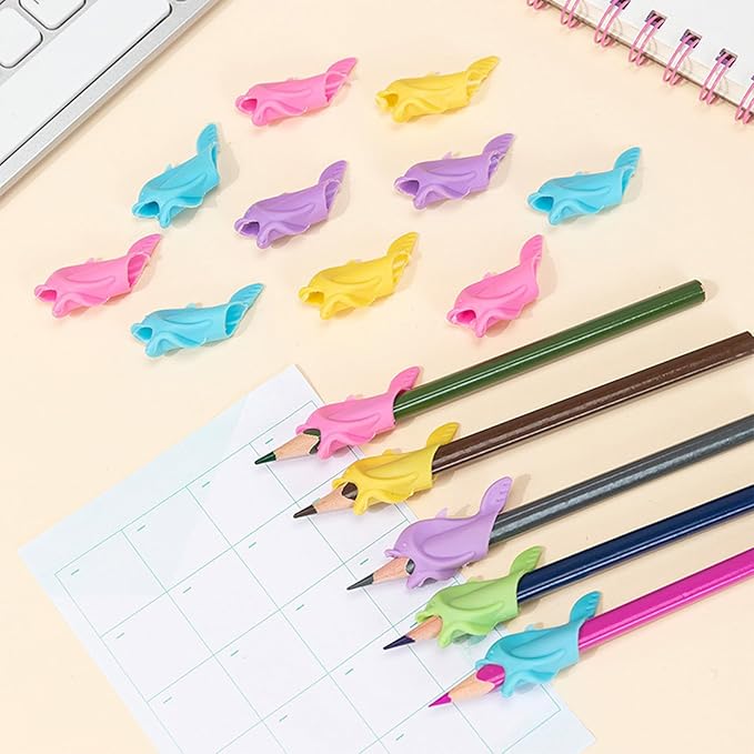 40PCS Multicolor Silicone Pencil Grips，Pencil Grips for Kids Handwriting and Adults，Special Education Classroom Must Haves，Teaching Supplies，Handwriting Aid Correction Tool，Writing Posture Correction