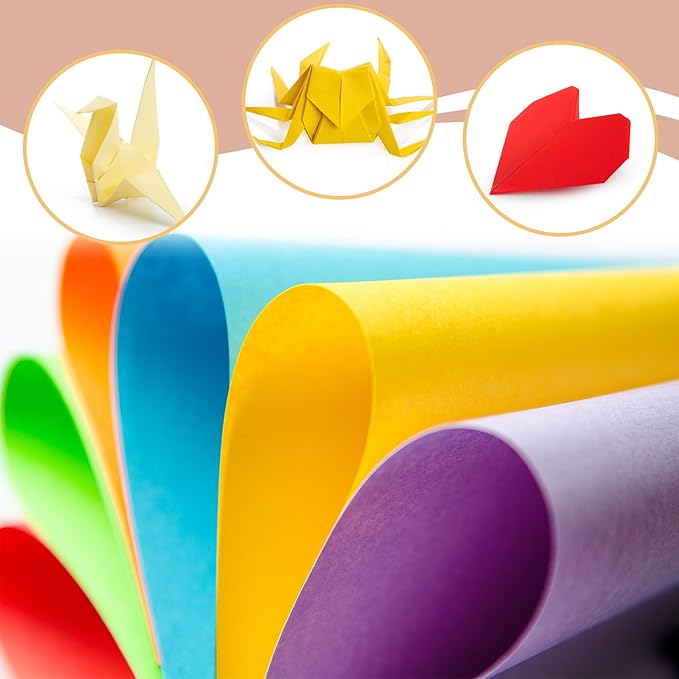 AIMI Construction Paper 100 Sheets Assorted Colors Bulk for School Supplies A4 Copy Paper Classroom Supplies Elementary Great for Arts Painting Coloring Drawing Creating Crafts