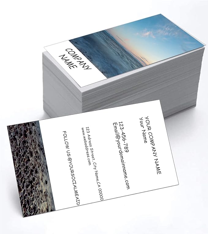 Premium Custom Business Cards 500 PCS, 3.5x2 inches Customizable Design with Luxurious Soft Texture All Business Designs cards No Additional Charge
