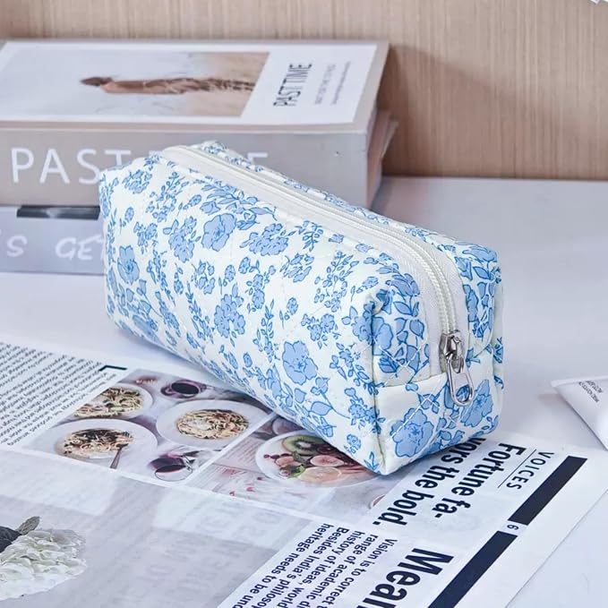 Pencil Case, Pencil Pouch for Women, Pencil Case Small | CetyVoyie Pencil Case, Pencil Pouch for Women, Pencil Case Small, Pencil Pouch Aesthetic(Blue flower)