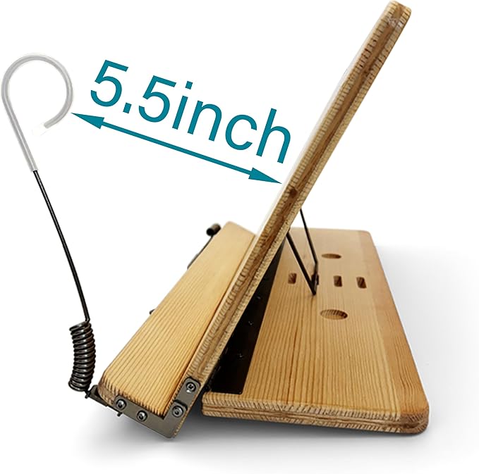 Book Holder for Reading, Book Holder, Book Stand for Desk, Lightweight Bookstand, Highly Elastic Stainless Steel Page Clip (16.14 x 10 Inch)