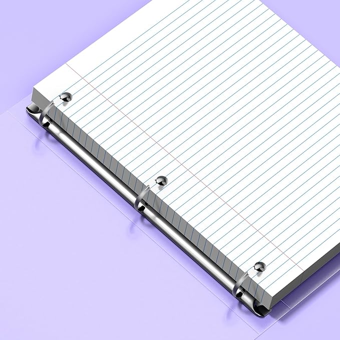 Loose Leaf Paper, 8x10.5 College Ruled, Notebook Paper for 3 Ring Binders, White Binder Notebook, 3 Hole Punch Paper, 100 Sheets/pack, 2 Pack