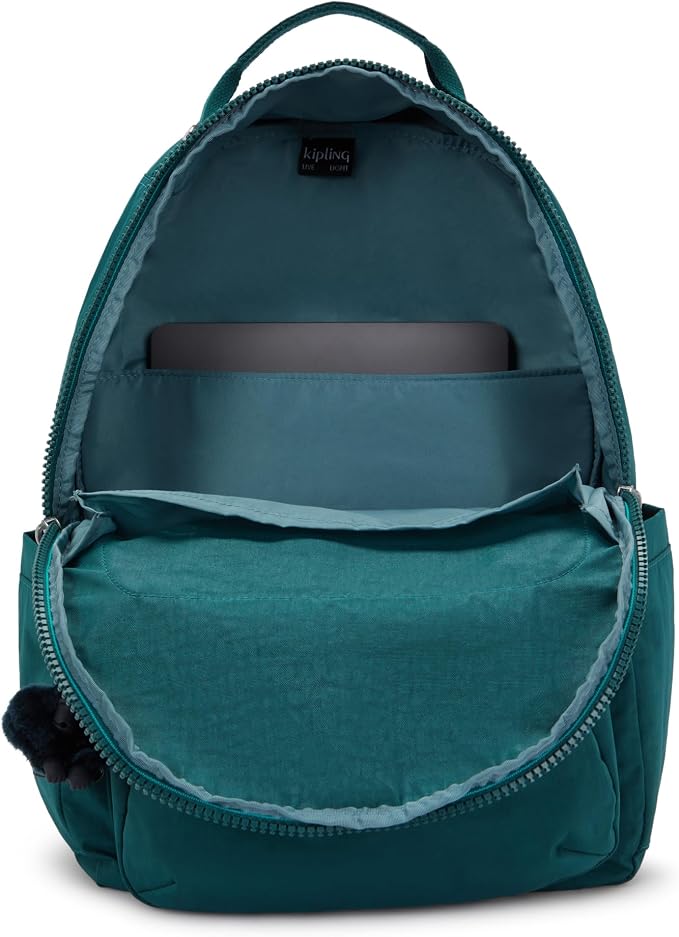 Kipling Women's Seoul 15" Laptop Backpack, Durable, Roomy with Padded Shoulder Straps, Built-In Protective Sleeve