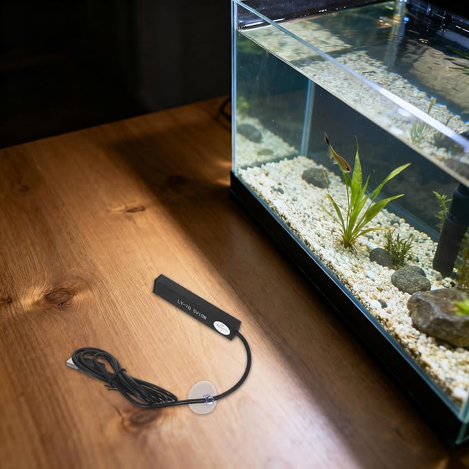 COHEALI Mini Aquarium Heater Small Tank Heater for Betta Fish and Aquatic Turtles 10w USB Abs Material Space Saving Design for 2-5l Turtle Aquariums and Small Betta Fish Tank Setups