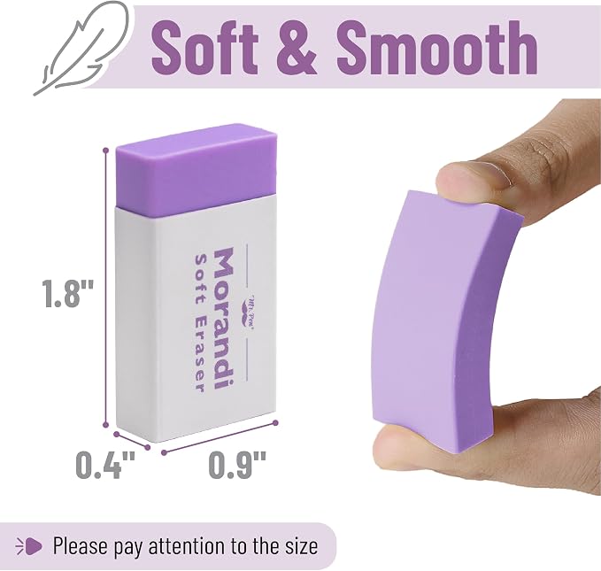 Mr. Pen- Erasers Bulk, 20 Pack, Large Block Erasers for School, No Smudge