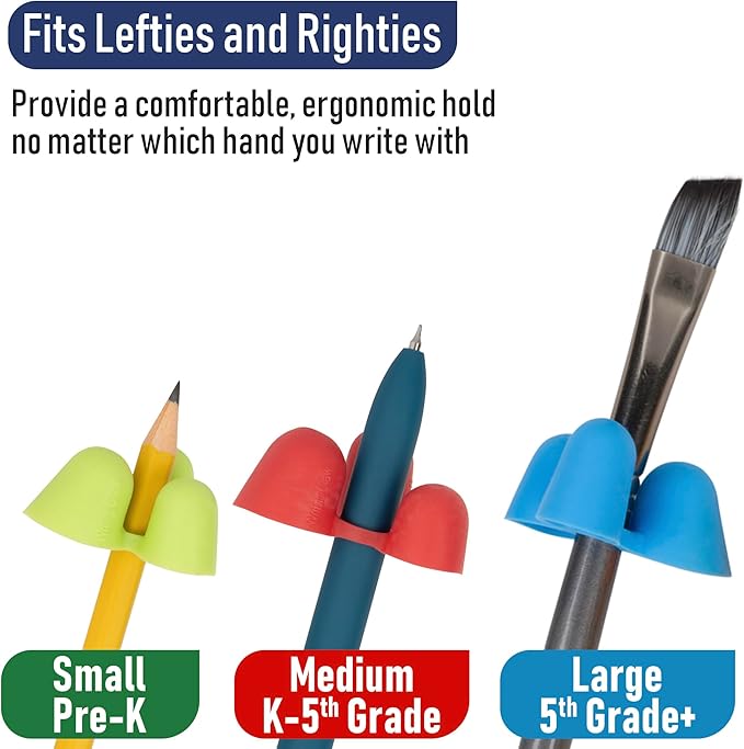 The Classics Writing CLAW Pencil Grip Medium 6 Pack – Ergonomic Aid for Kids, Pre-K, Special Needs, Fits Pencils, Pens, Utensils, Right or Left Hand, Easy Grip Trainer, Occupational Therapy