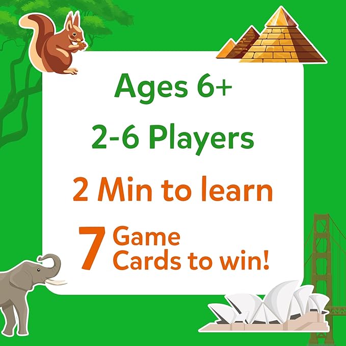Skillmatics Guess in 10 Animals & Countries Combo, Perfect for Boys, Girls, Kids & Families Who Love Card Games, Educational Toys, Travel Games, Trivia, Gifts for Ages 6, 7, 8, 9, 10 & Up