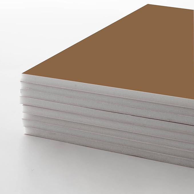 BAZIC Products Foam Board 20" X 30" Brown, Colored Foam Boards 3/16 Inch Thickness, 4 Count, Presentation Signboards School Craft Project Framing Display