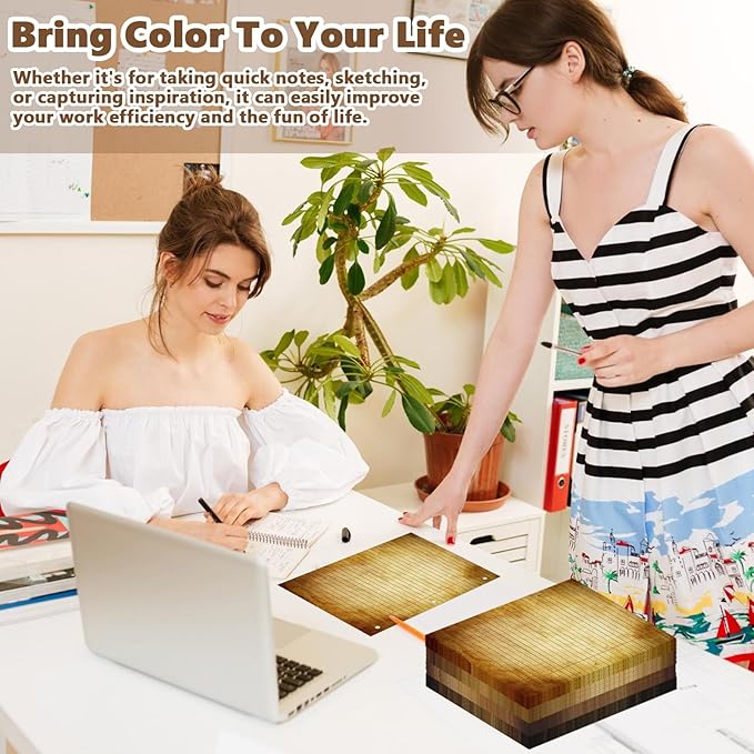 500 Sheets 8×10.5 Inch Colored Filler Paper Wide Ruled for 3-Ring Binder 11/32" Spacing Vintage Lined Filler Notebook Paper Wide Ruled Loose Leaf Paper 3-Hole Punched 80gsm for School Office
