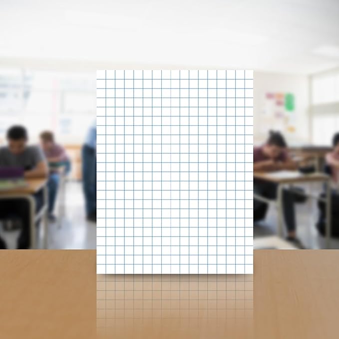 School Smart Graph Paper, 8-1/2 x 11 Inches, 1/4 Inch Rule, White, 500 Sheets