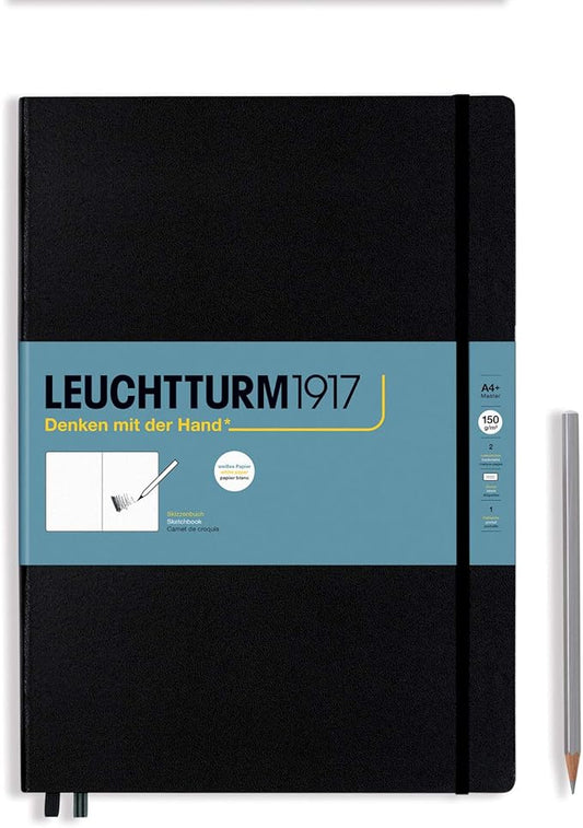 Leuchtturm1917 - Master A4 Hardcover Sketchbook (Black) - 112 Pages of 150g/m² Paper