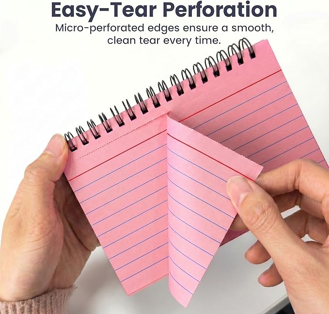 Koogel 400 PCS Spiral Index Cards 4x6 Ruled, Colored FlashCards with Rings and Waterproof PVC Covers, Heavyweight Perforated Note Cards for Studying, Note Taking, School Office Supplies (4 Colors)