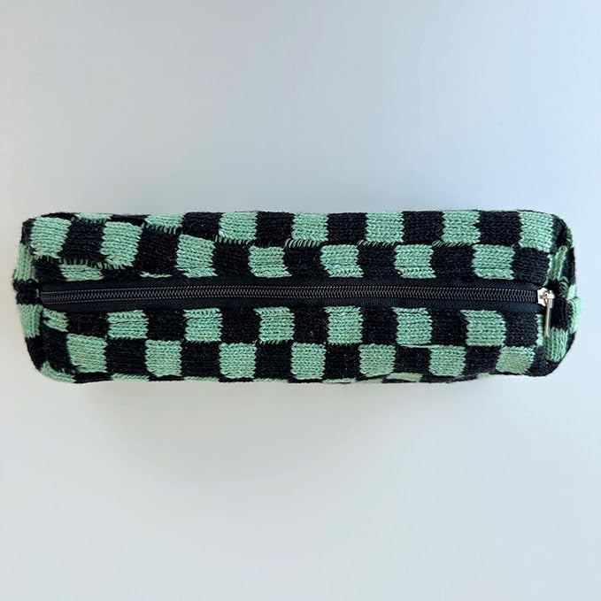 Pencil Case Pen Case Office College School Storage Bag Pouch Holder Box Organizer Makeup Pouch Cosmetic Bag Aesthetic Cute Pencil Case for Girls Boys Kids (Dark green)