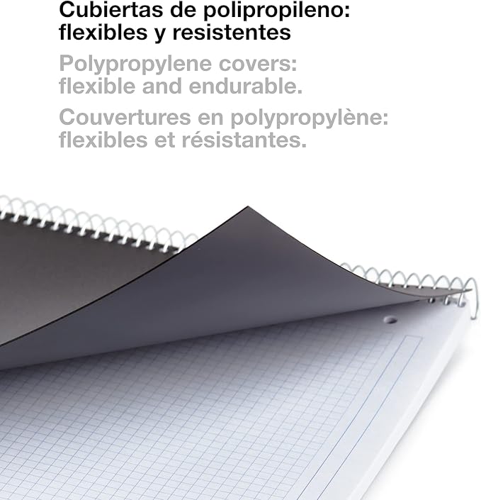 Miquelrius 8.5 x 11 6-subject Wirebound Notebook College Rule (Grey)
