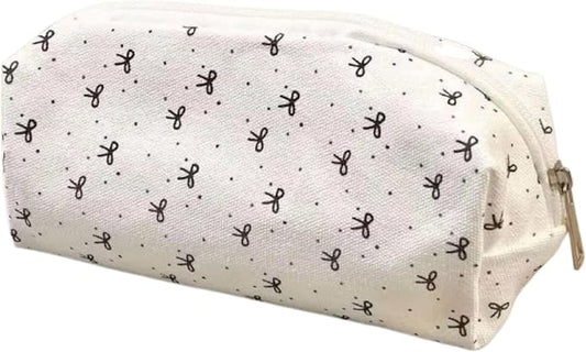 Pencil Case, Pencil Pouch for Women, Pencil Case Small, Pencil Pouch Aesthetic (ins-black bow)