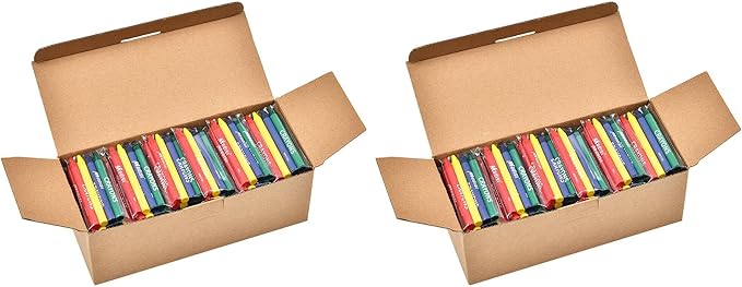 Madisi Crayons Bulk Pack, Regular Size, 4 Colors, 120 Packs, 240 Count