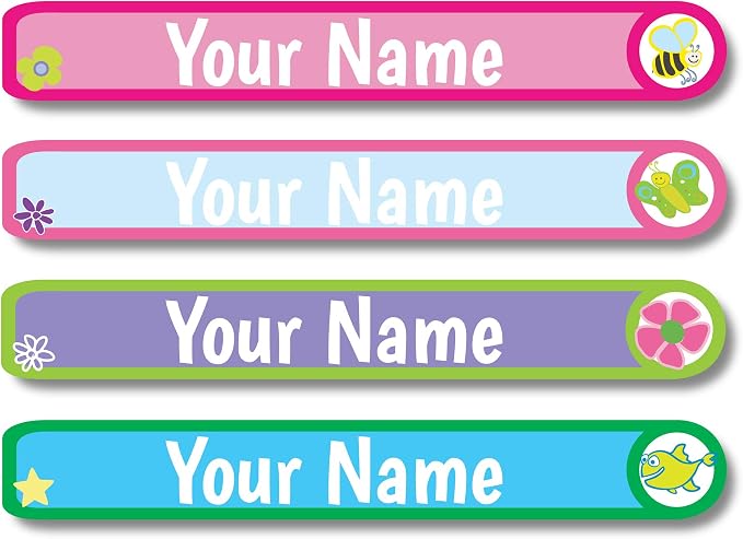 Lovable Labels Personalized Labels for Kids (120 Labels) - Waterproof Dishwasher Safe Peel and Stick Labels are Great for School Supplies Daycare Camp Bottles (Nature Lover)