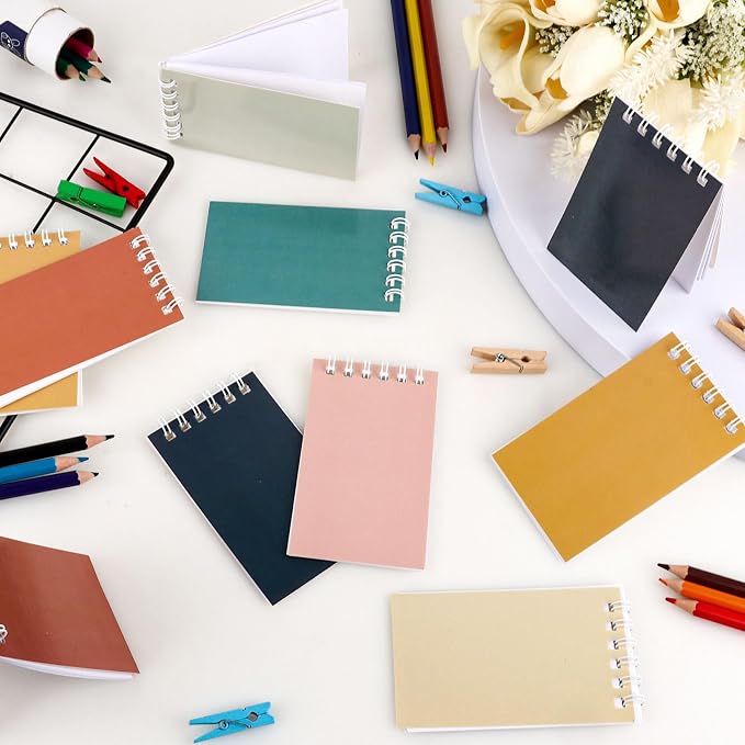 24 Pack Mini Notebooks for Kids Small Spiral Journal Notepads Party Favor