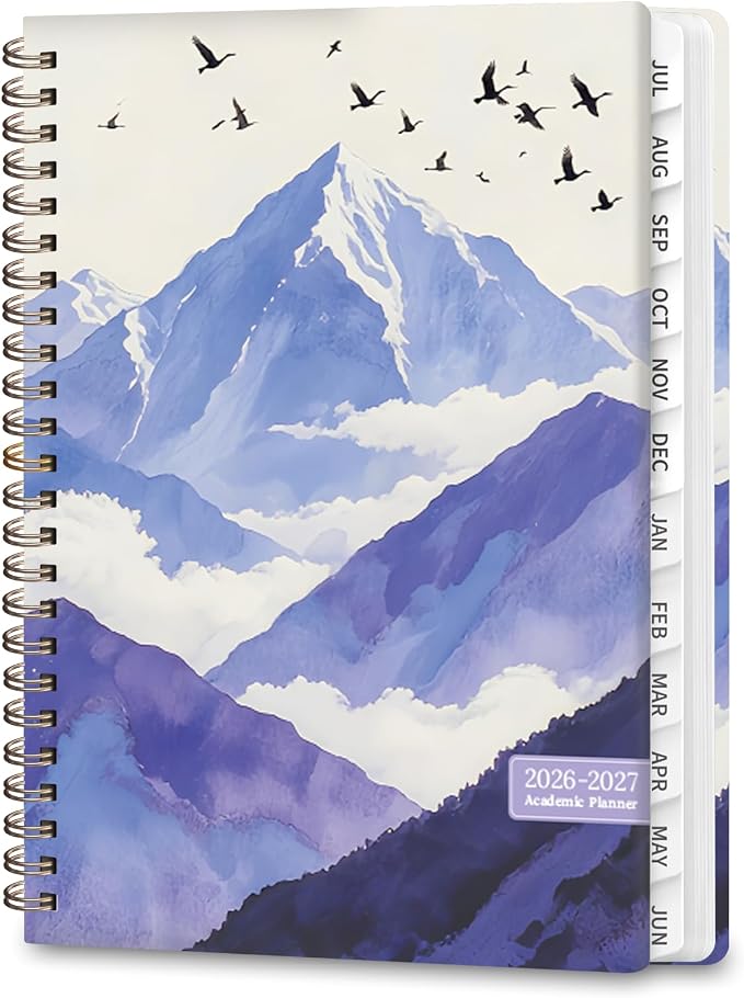 Planner 2026-2027, Weekly and Monthly Academic Year Calendar Planner, July 2026 - June 2027, Daily Agenda Book for Office School Supplies, A5(6.3'' x 8.5'')