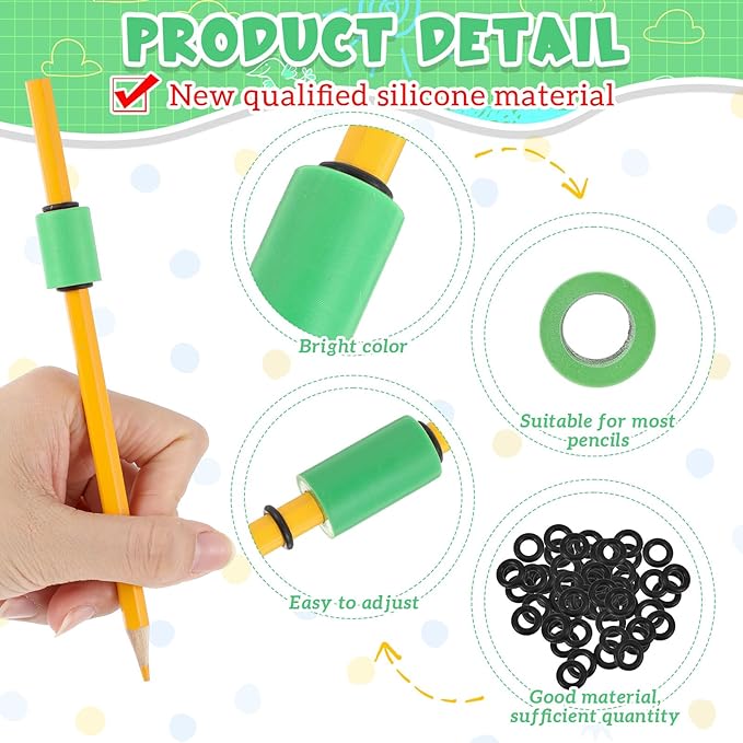 20 Pcs Pencil Weights Handwriting Aid 0.7/0.5/0.35/0.2 oz Adjustable Weights for Kid, or Special Need Improve Penmanship for Autism, Quivers, or Fine Motor Skill Disability(Soothing Tones)