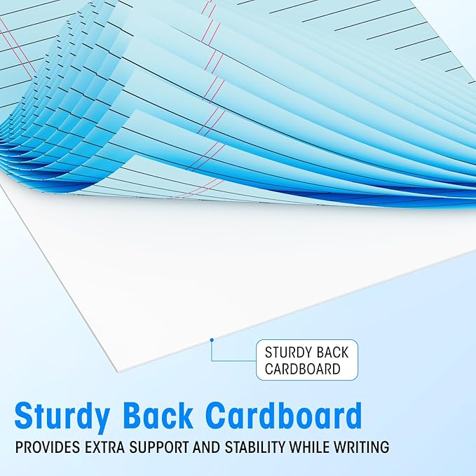 3pcs Legal Pads 8.5 x 11, Notepads 8.5 x 11 Inch, Color Note Pads Clear Print Writing Pads of Paper, Memo Pads , Perforate Legal Notepads Paper , Wide Ruled Lined with Sturdy Back,30 Sheets/Pack