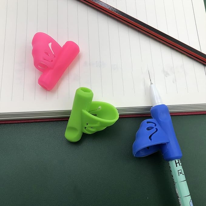 8 Pcs Pencil Grippers, Toddler Pen Grip Pen Holder for Kids Learning Tool Stationery Aid Grip Posture Correction Device Pencil Gripper Kids for Writing Posture.