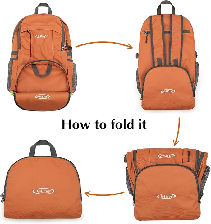 G4Free Lightweight Packable Hiking Backpack, Waterproof Travel Daypack
