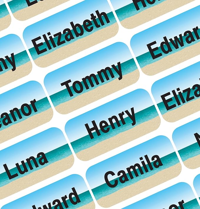 Personalized Name Labels for Kids – 60 Waterproof Peel-and-Stick Labels for Clothes, Lunch Boxes, Water Bottles, Laundry Bags – Durable, Dishwasher & Microwave Safe, Perfect for Camp, Daycare, School