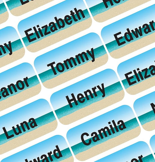 Personalized Name Labels for Kids – 60 Waterproof Peel-and-Stick Labels for Clothes, Lunch Boxes, Water Bottles, Laundry Bags – Durable, Dishwasher & Microwave Safe, Perfect for Camp, Daycare, School