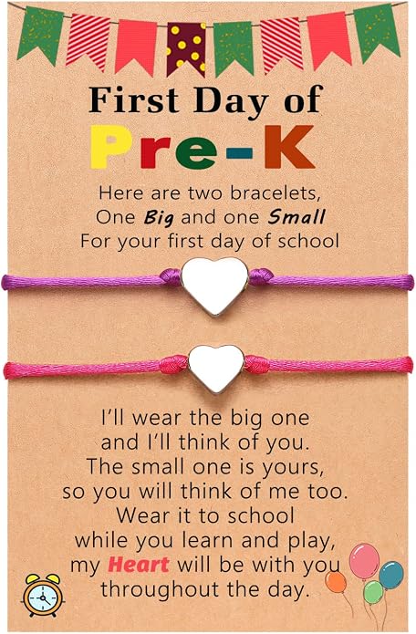 UNGENT THEM Big & Small Heart Bracelets Back to School Gifts for Girls