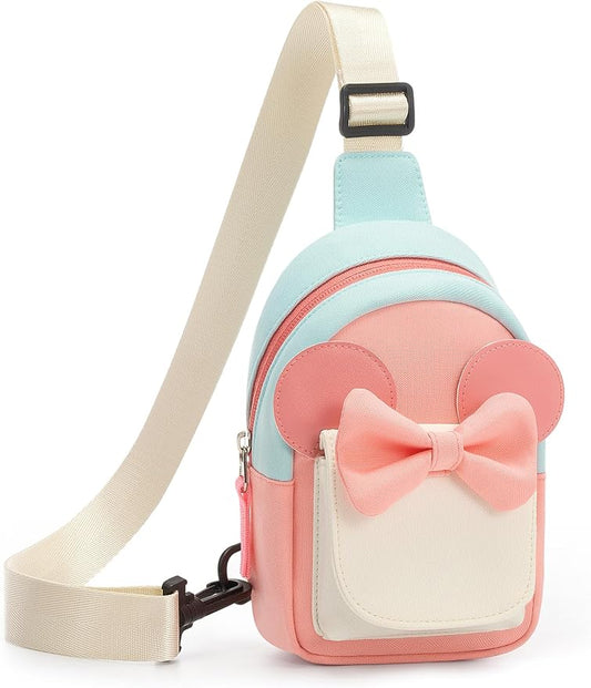 Birthday Back to School Gifts for Girls 3-8, Kids Fanny Pack Toddler Purse | Cute Fashion Sling Crossbody Bag for 3 4 5 6 7 8 Year Old Girls with Adjustable Strap. Perfect for Travel Holiday Essentials