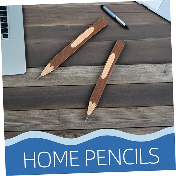 Baluue Natural Wood Ballpoint Pens 13cm Small Tree Bark Writing Pens 10pcs Biodegradable Multi-function for Daily Home and Office Use