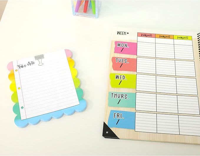 Carson Dellosa Creatively Inspired Notepad, 50 Sheet Rainbow Note Pad for To Do List and Checklist, Classroom Organization Stationary, Desk Accessories and Office Supplies (Pack of 2)